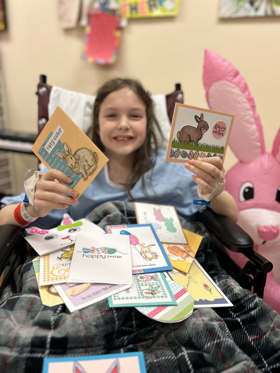 ShrinersStLouis's tweet photo. These precious cards are hopping into the hands of our patients! ๐๐ฃ๐
Thank you, @crds4hosptlkids, for thinking of our kiddos. These sweet smiles say it all, this thoughtful gesture spreads so much JOY.
#ThankYou #CardsForKids #ShrinersChildrens https://t.co/Sxh0ogLGBE
