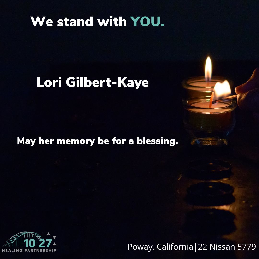 Today our hearts and minds are with the family and loved ones of Lori Gilbert-Kaye, who was killed in an act of antisemitic hate in her synagogue on Passover in 2019. We stand in solidarity with all those injured and impacted by this shooting.