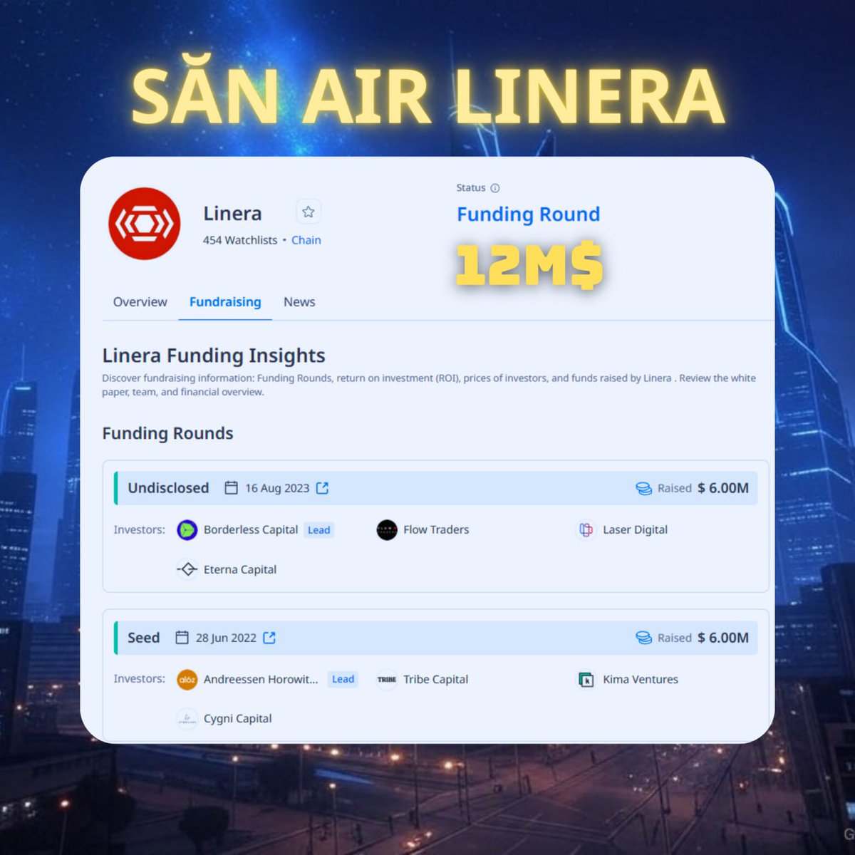 CẬP NHẬT SĂN AIRDROP DỰ ÁN #LINERA

💰 Gọi vốn: 12m$
🏦 Backers: A16z, Tribe Capital
✔️ Miễn phí

✔️ TIẾP TỤC THAM GIA LÀM NHIỆM VỤ LINERA "Testnet II: Babbage"
🔗 Truy cập: 👉 drops.linera.io/invite?code=JO…

✔️ Đăng ký bằng tài khoản Google, kết nối X, discord, tiktok,