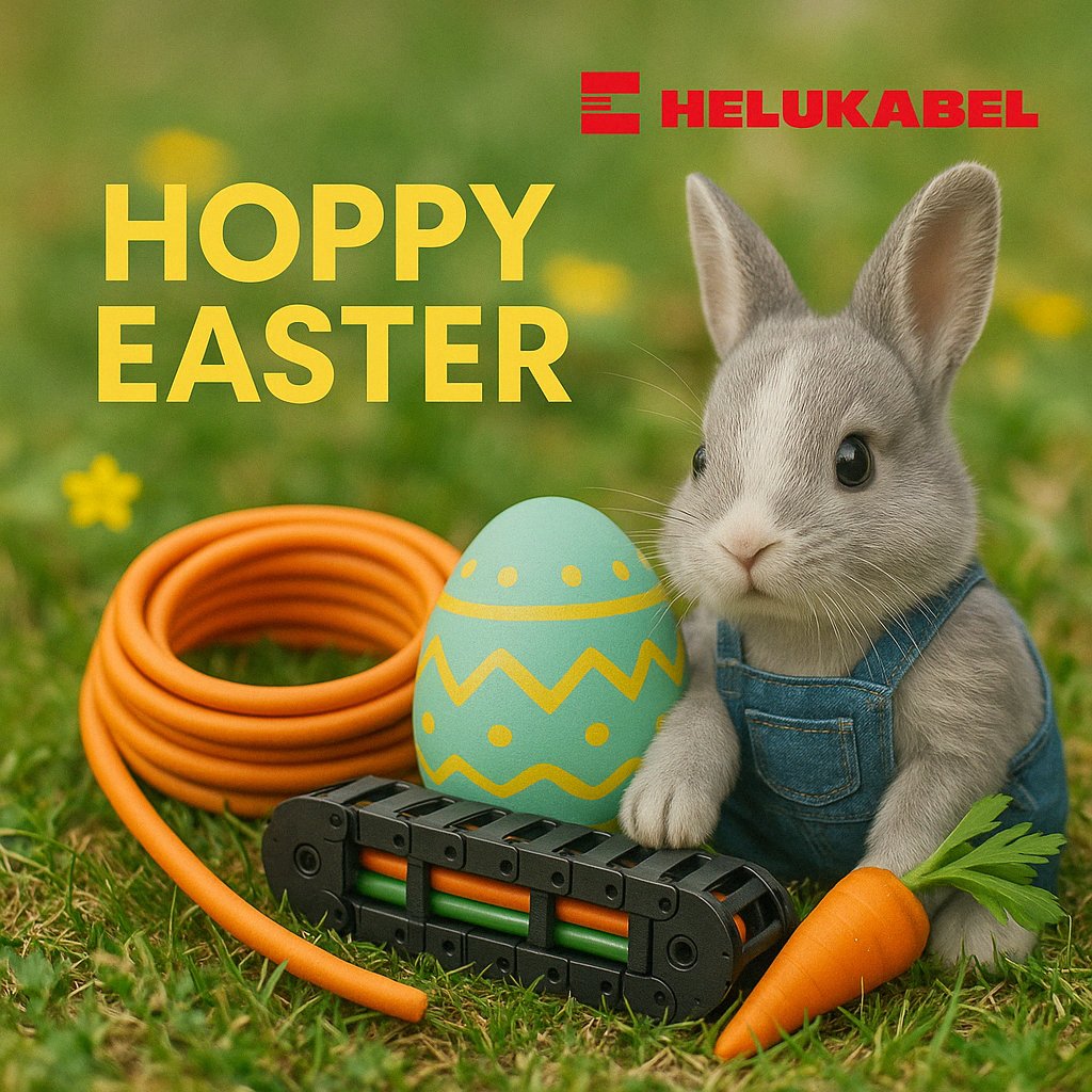 HELU_USA's tweet image. Hoppy Easter from HELUKABEL USA 🐰
Unplug for a bit. Reconnect where it counts.
(Yes, even we know not everything needs a cable.)

#HoppyEaster #TimeToRecharge #HELUKABELUSA
