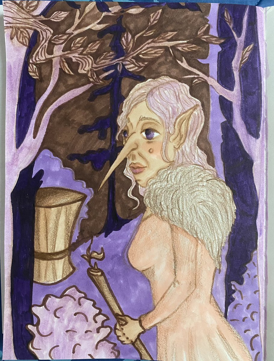 chromartic7's tweet photo. traditional art witch 🧙‍♀️ 
What’s up?)
#myartwork #illustration #witch #NFTCollection #NFTCommmunity #illustrationart https://t.co/oykD27HVDB