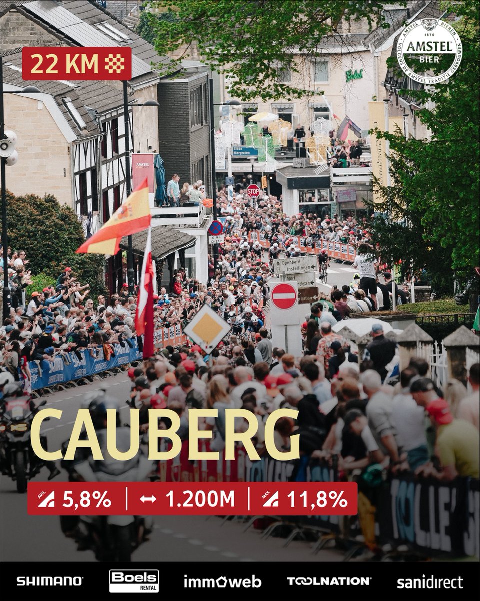 #AGR25 - 🏁 22 KM

🇸🇮 Pogacar starts climbing Cauberg with an advantage of 24 seconds on Evenepoel and Skjelmose!

#AGRmen