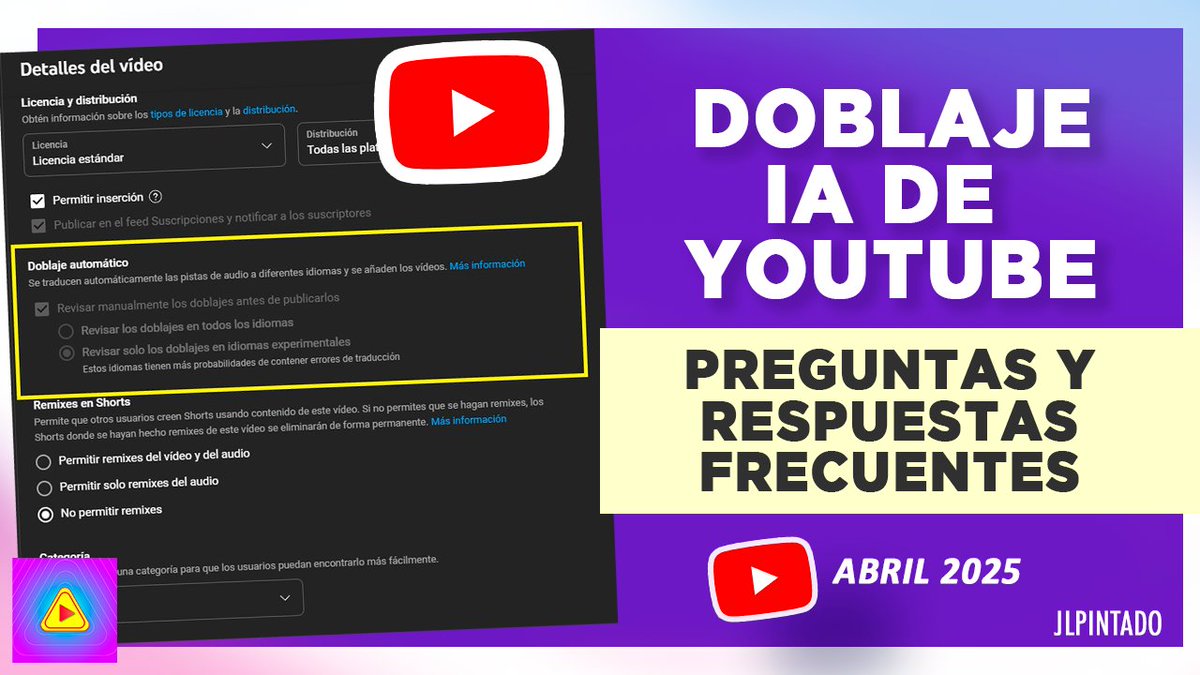 AlertaCreadores's tweet photo. Estas son las consultas frecuentes sobre el doblaje automatico en Youtube 2025. Todo en el siguiente vídeo. ➡➡ https://t.co/KxznShak8s
#inteligenciaartificial #doblaje #IA #tipsyoutube #trucosyoutube https://t.co/CmNNjuVxPU