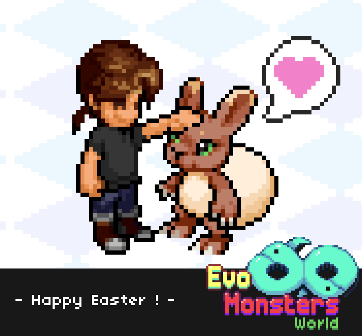 Evo_Monsters's tweet photo. Happy Easter Everyone! 🥚🐇❤️

#evomon #evomonworld #newgame https://t.co/OlXvwjIXJN
