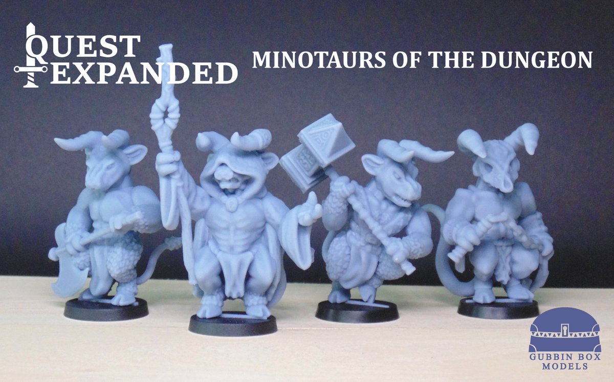 GubbinBoxModels's tweet image. OUT NOW!
ebay.co.uk/usr/gubbin-box…
Heroes beware... from the depths of the dungeons come Minotaurs!
New releases apart of our Quest Expanded range of 28/32mm tabletop miniatures, that can be used in existing games like DnD or HeroQuest!
#minotaur #miniatures #ttrpg #heroquest