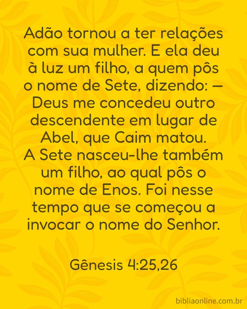Jair47240183's tweet photo. Gênesis 4:25,26 - Nova Almeida Atualizada - NAA
https://t.co/eZs7NveQea

#Bíblia #BíbliaNAA #NAA #Gênesis #Gênesis4 #Gn4 #Adão #Eva #Caim #Abel #adoração #ira #morte #descendência #Sete #Enos #rpSp #LEIA_A_BÍBLIA #ESTUDE_A_BÍBLIA #CONHEÇA_A_BÍBLIA @bibliaonline https://t.co/rbCF1skDvN