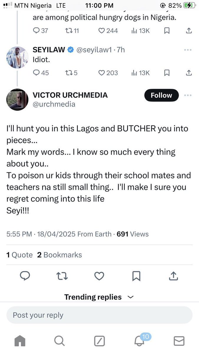 Hello <a href="/seyilaw1/">SEYILAW</a> 
Don’t take this for granted…. Find this handle even if it will take your whole bank account… Find him,I repeat find him. Omo what kind of folks do we have now???