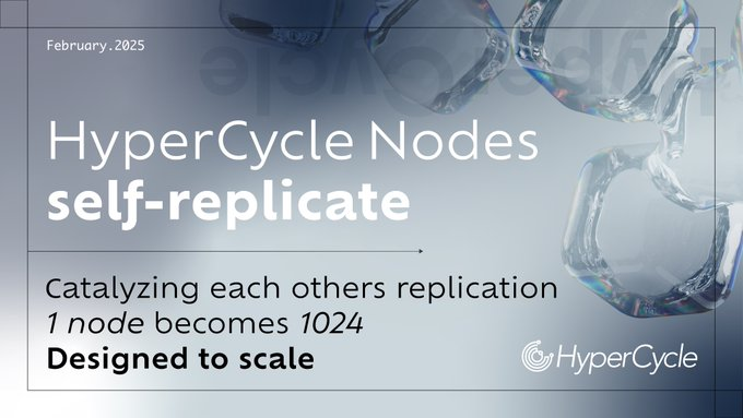 Why are we called HyperCycle? It's by design! 💡 

A single license node factory has the potential to produce 1,024 nodes over time. That's the power of scalability and efficiency we’re built on.