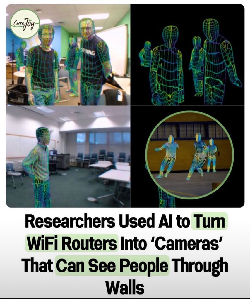 Researchers at Carnegie Mellon University have developed a groundbreaking technology that uses artificial intelligence to turn Wi-Fi routers into ""cameras"" capable of seeing people through walls.