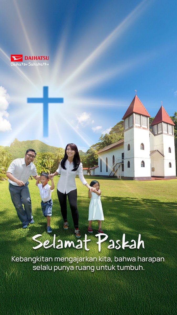 Mari sambut Paskah dengan hati baru, semangat baru, harapan dan kebahagiaan yang terus bertumbuh.

#BahagiaSejakPertama
#DaihatsuSahabatku