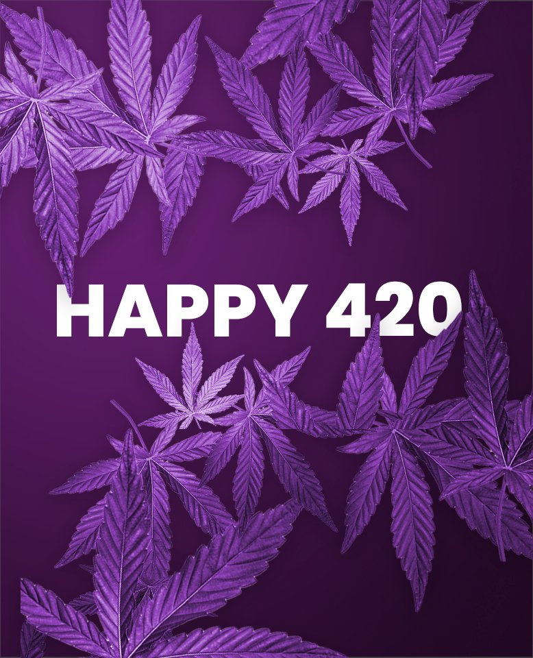 Happy 420! Stay lit. Stay KIND. 💜