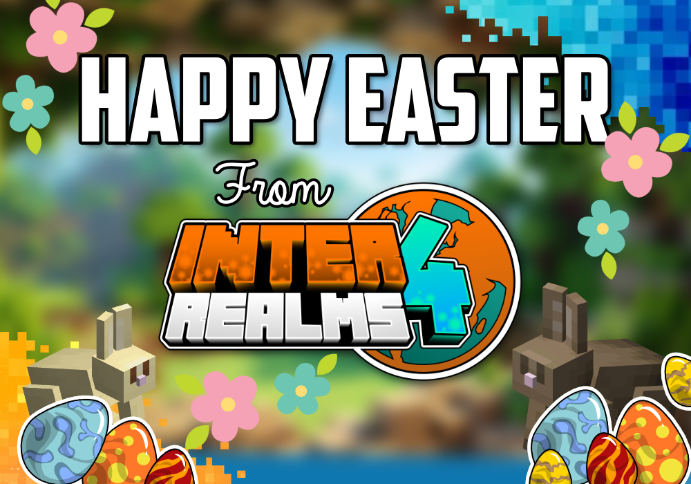 TheInterRealms's tweet photo. ๐ Happy Easter Weekend Everyone!
๐ We hope you can have a well-deserved rest and a lovely time with your family and close ones!
#SMP #InterRelams #Game #Minecraft #MinecraftSMP https://t.co/KmvixSqy7w