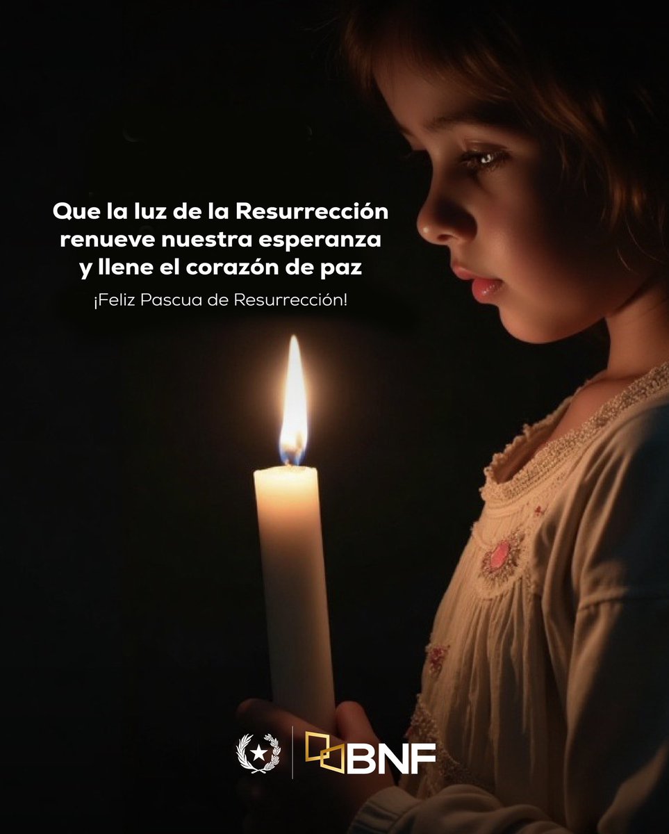 BNF_Py's tweet photo. En esta fecha especial, renovamos nuestro compromiso con vos y con cada familia paraguaya.
Gracias por dejarnos ser parte de tu camino.
¡Felices Pascuas! Que la paz y la esperanza acompañen cada paso.
#BNFParaguay #CompromisoConVos #BNFpy https://t.co/TXPzP5jWea