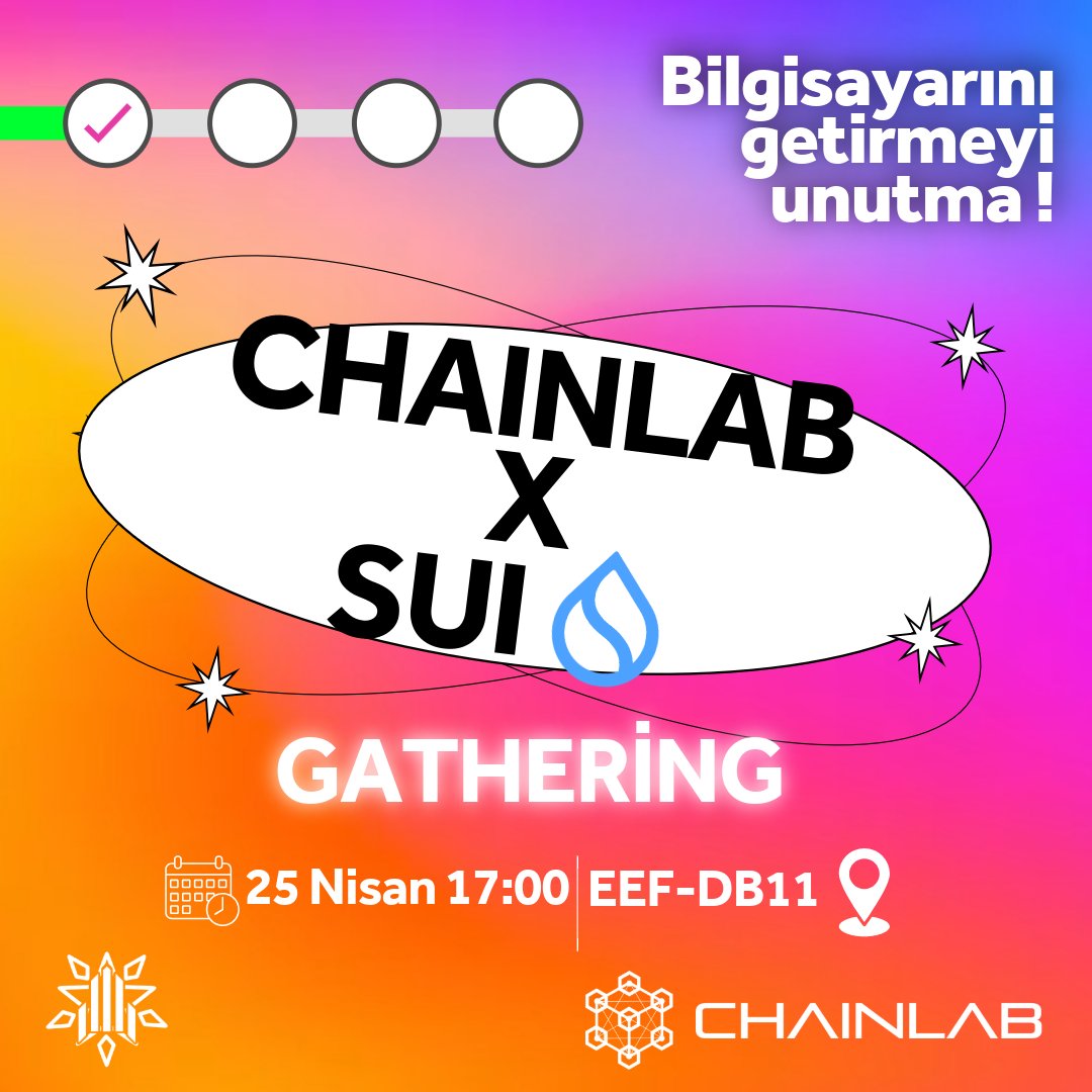 SkyLabKulubu's tweet image. 📢 Sui | YTU SKY LAB Gathering 2 | Move Dilinin Yapısı 

💻 Bilgisayarını kap gel Sui Move’un yapısını öğrenip pratiğe dökeceğimiz bu etkinliği kaçırma
@SuiFamOfficial @SuiNetwork @WalrusProtocol @node_101
🚀 Blockchain’e ilgi duyanları bekliyoruz
kayıt : forms.office.com/r/MDAaMx2eLZ