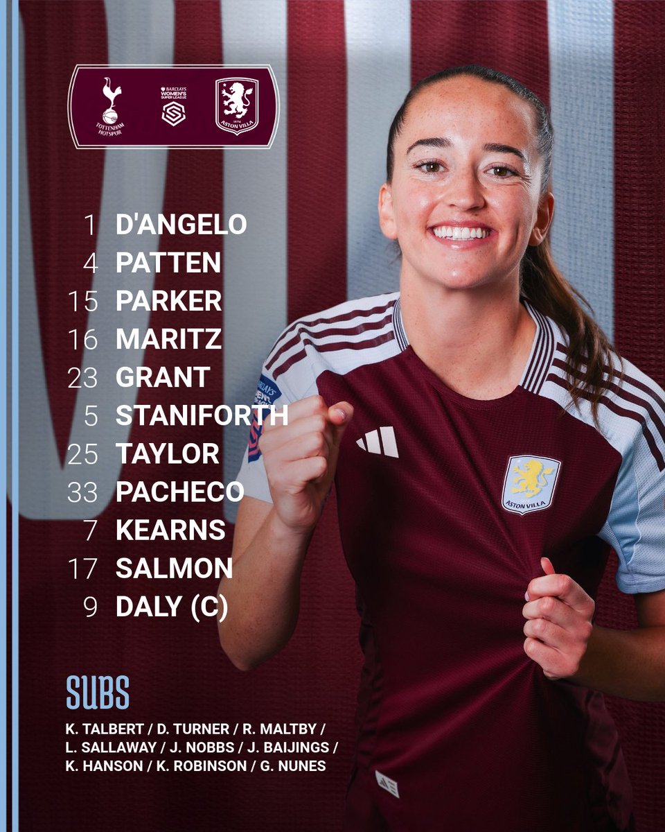 AVWFCOfficial's tweet photo. Your Sunday starters 🫡 https://t.co/cdzOINHeyx