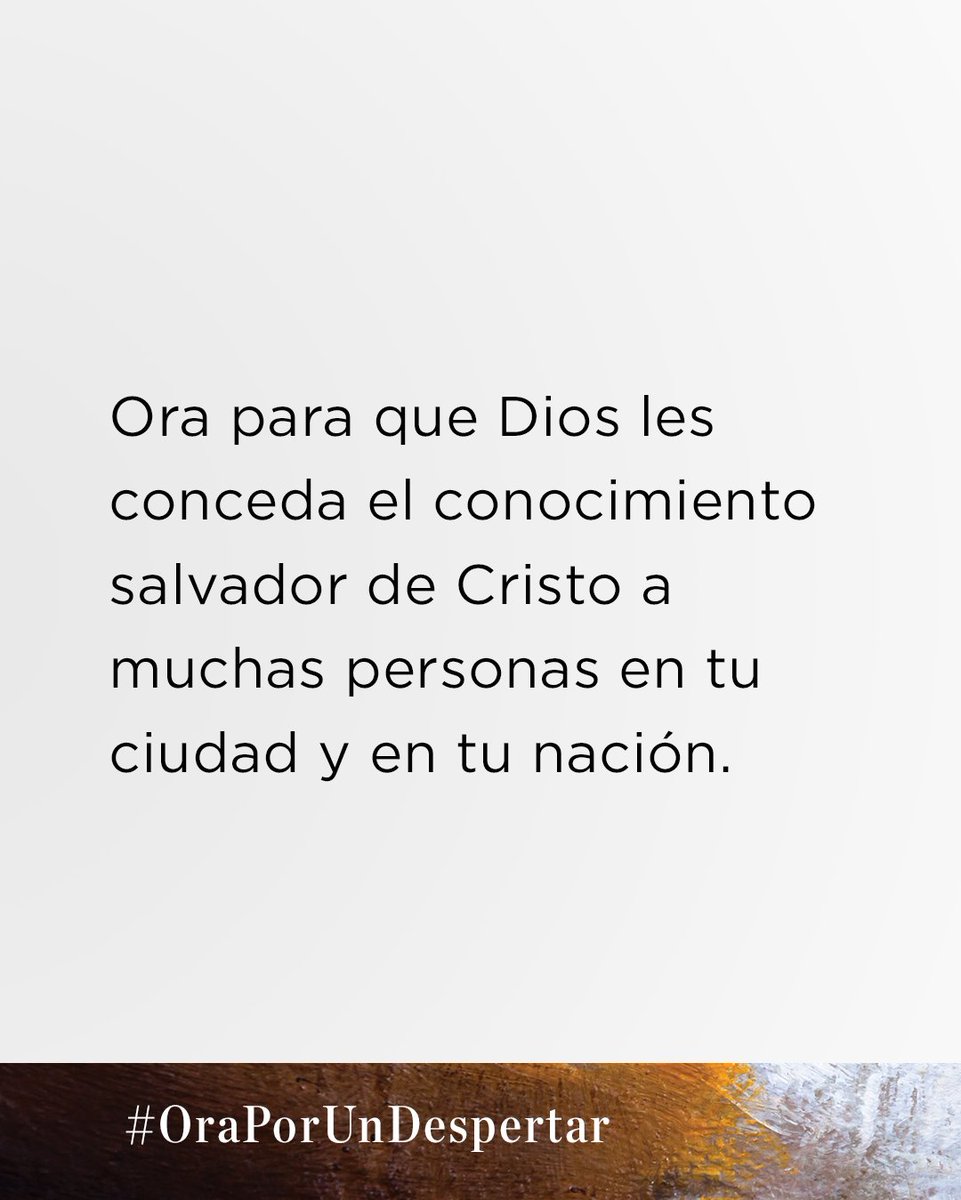 LigonierESP's tweet photo. Ora para que Dios les conceda el conocimiento salvador de Cristo a muchas personas en tu ciudad y en tu nación. Lee: Ef 1:17

Descarga tu guía de oración gratis en https://t.co/t5TSi85e1n

#OraPorUnDespertar https://t.co/3b9uNw5Lls
