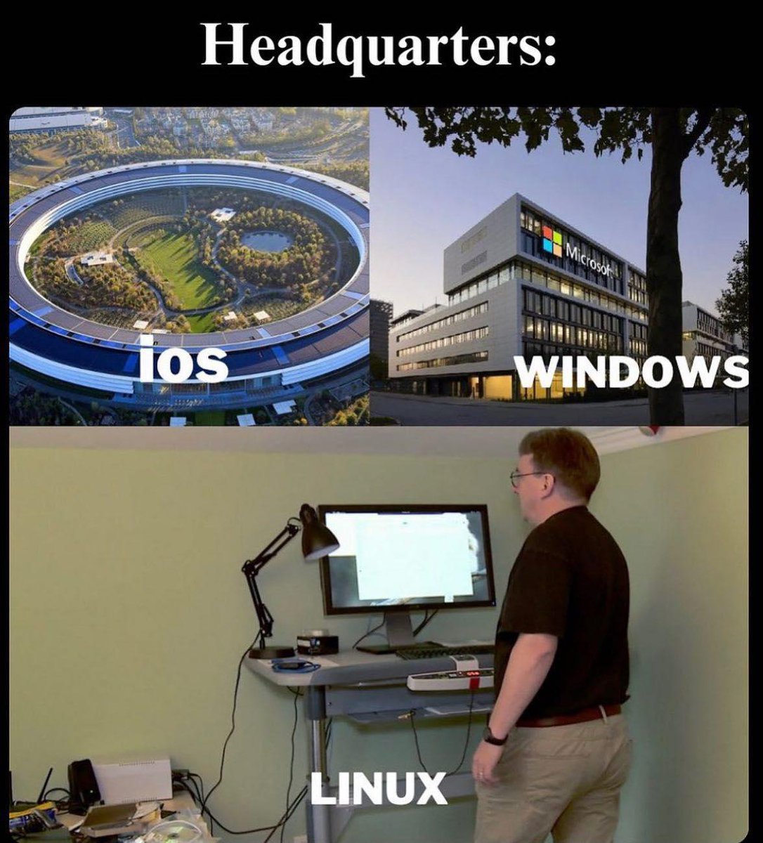 PR0GRAMMERHUM0R's tweet photo. linuxVsOthers https://t.co/I9y8EnPKmd https://t.co/5JPGlz8CTO
