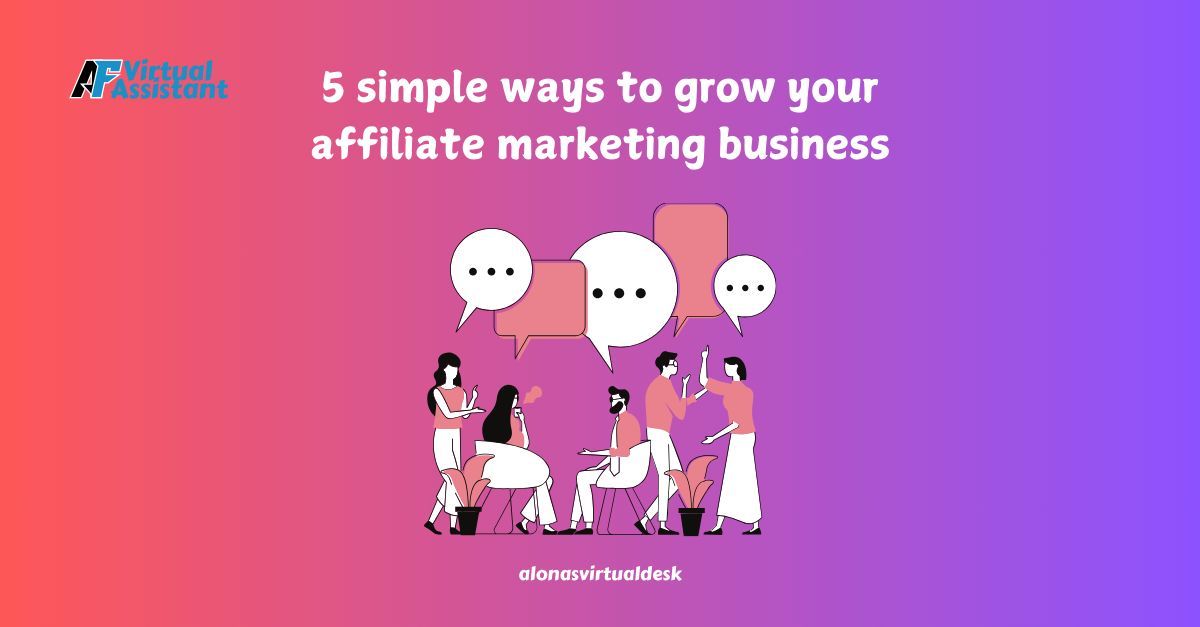 💡 5 Simple Ways to Grow Your Affiliate Marketing Biz

1. Pick a Niche You Actually Like
2. Create Valu
3. Use Your Bio &amp; Stories Wisely
4. Leverage Pinterest (Optional but effective)
5. Build Trust First, Then Promote
People.
#workfromhome #virtualassistant