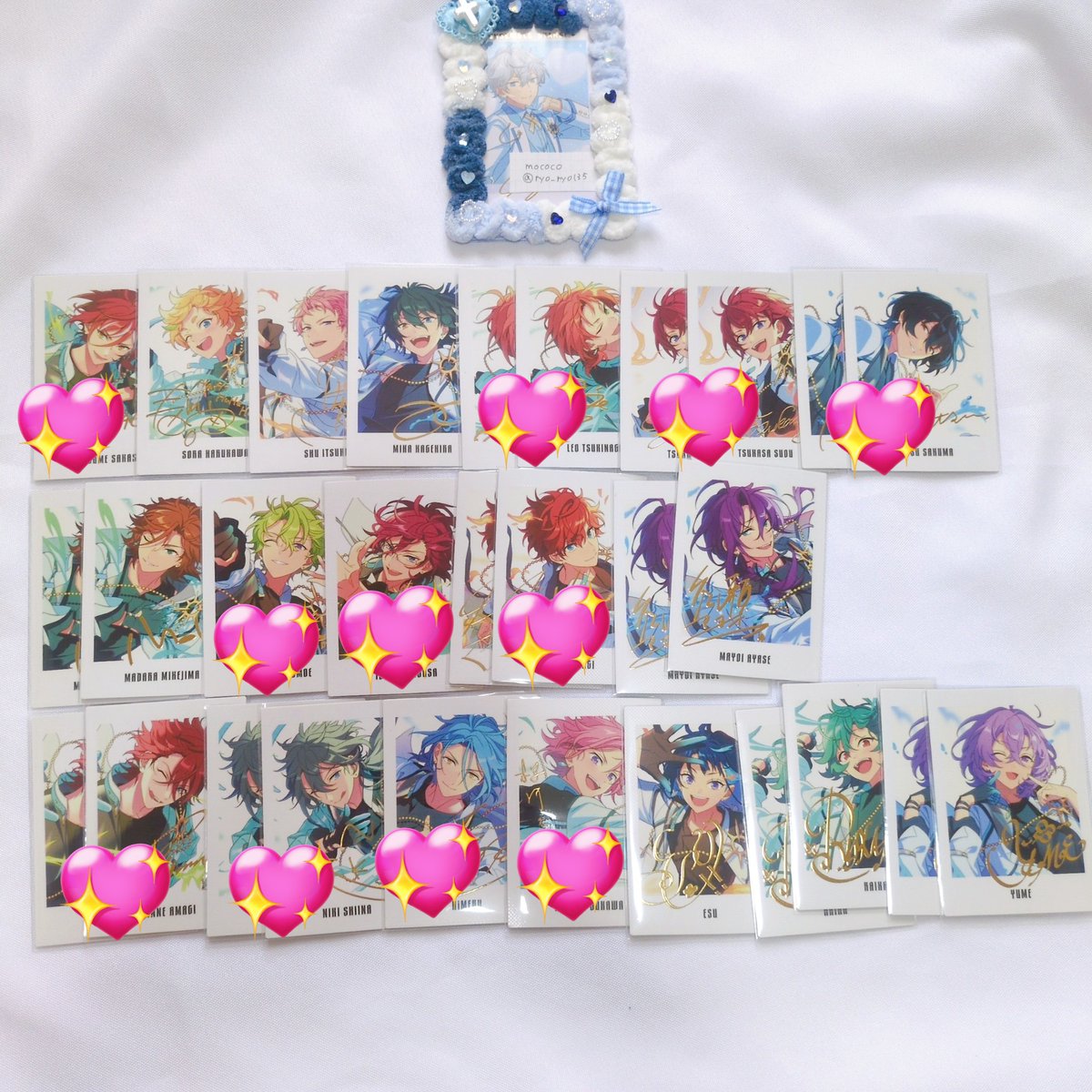 〔交換〕あんスタ ぱしゃっつ 9周年

譲￤北斗 スバル 真緒2 英智2 渉 桃李 なずな2 光 創 ゆうた2 ひなた 敬人 紅郎 颯馬 零2 薫 晃牙 アドニス 千秋 翆 鉄虎2 夏目 宙 宗 みか レオ2 司2 凛月2 斑2 日和 茨 一彩2 マヨイ2 燐音2 ニキ2 HiMERU
こはく エス ライカ2 ユメ2

→リプへ