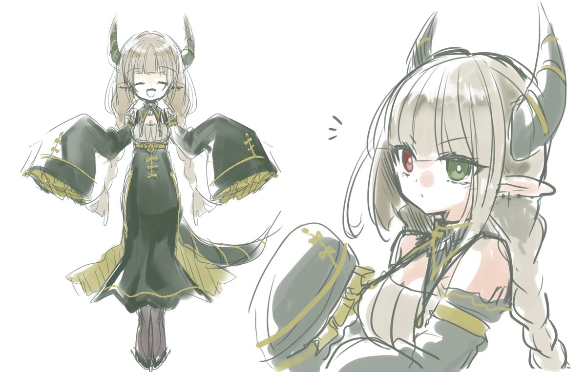 suouriii's tweet photo. ソシャゲのキャラデザ見てたら色々装飾足したくなっちゃってちまちま足してた 
情報量増えるの良い感じ

#創作イラスト https://t.co/efmni0H2sF