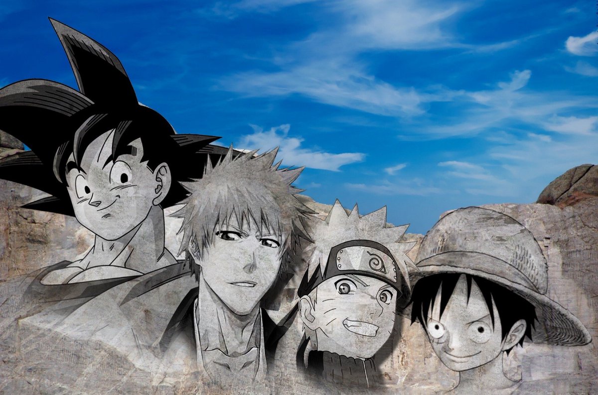 unonumero_56's tweet image. This is still the only correct Anime Mount Rushmore 🗣️