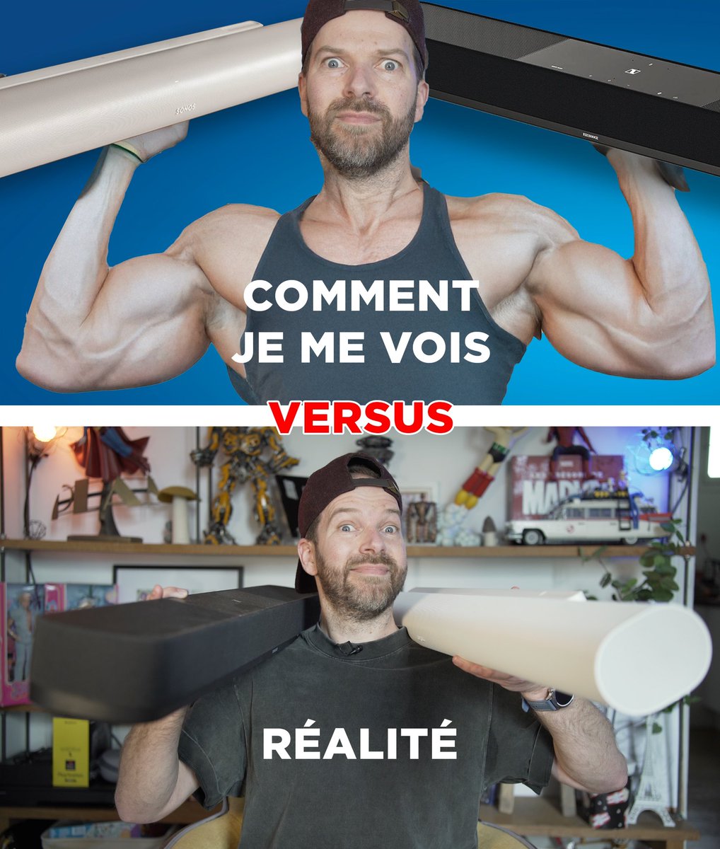 Quand je soulèves 6kg sur chaque bras  … 

Une des questions qui revient le plus souvent :
Quelle barre de son je choisirais entre la Sonos Arc ultra et la Sennheiser Ambeo plus ?
Voici tout ce qu’il y a à savoir sur ces 2 très bons modèles :

youtu.be/-n9WCSqbu3M