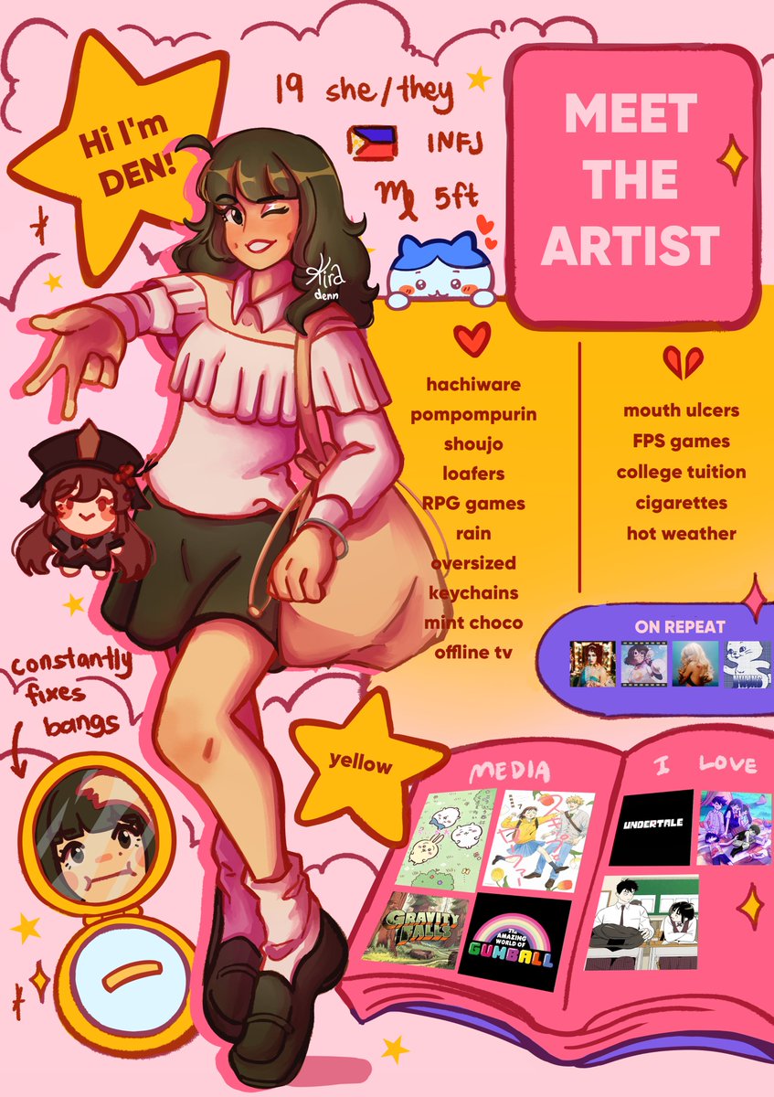 here's my meet the artist 2025!!
(not even half of the media i love r in there ; u ;)

#artmoots #meettheartist