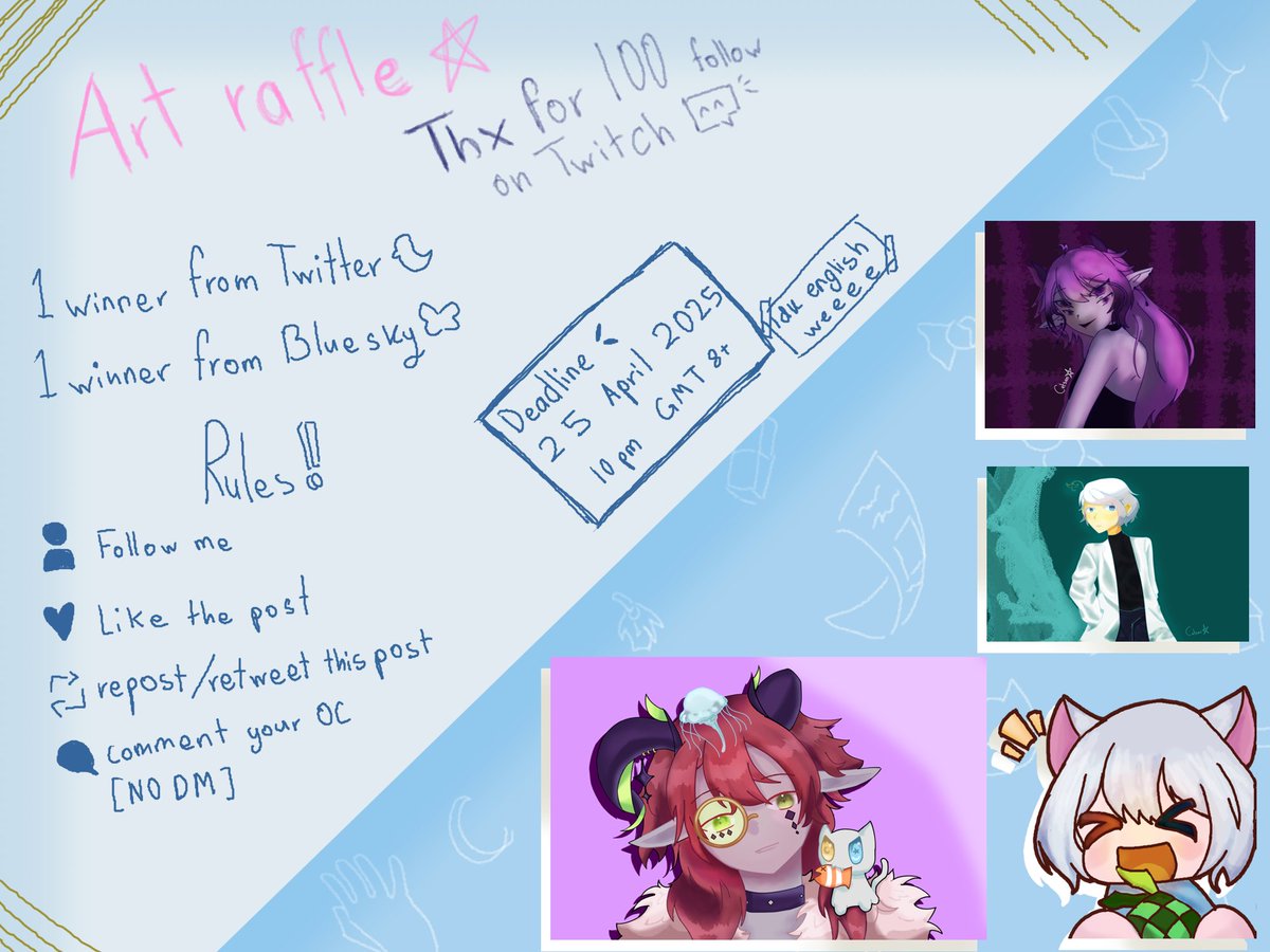 catsanwashere's tweet photo. ★★★★★★★★★★★★★★★★★
    ☆*: .｡. Art Raffle Time .｡.:*☆
★★★★★★★★★★★★★★★★★
thx again for the follow on twitch ^^
#catsan https://t.co/L0PLZvy3Rf