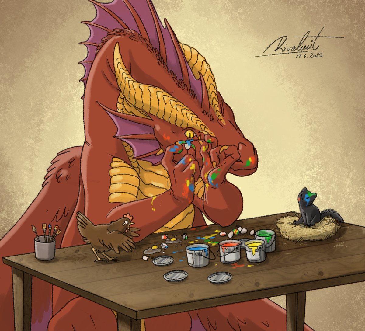 Rivalmit (@rivalmit) on Twitter photo Happy Easter!
well, a dragon is a little big to handling a chicken egg. maybe something a lot bigger would fit better :D
Dragon is <a href="/Akulatraxas/">Akulatraxas</a>
#Easter #dragon #holiday Happy Easter!
well, a dragon is a little big to handling a chicken egg. maybe something a lot bigger would fit better :D
Dragon is <a href="/Akulatraxas/">Akulatraxas</a>
#Easter #dragon #holiday
