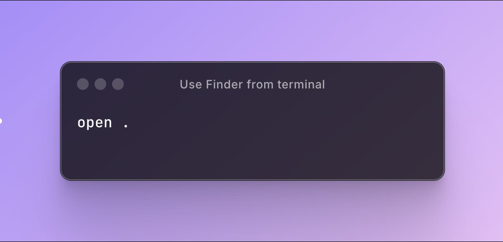 anvodev's tweet image. Quick macOS tip:
Want to open the current folder in Finder from the terminal?
Just type: open .
I use it to copy/paste files in my code project folder
#macOS #TerminalTips #DevLife