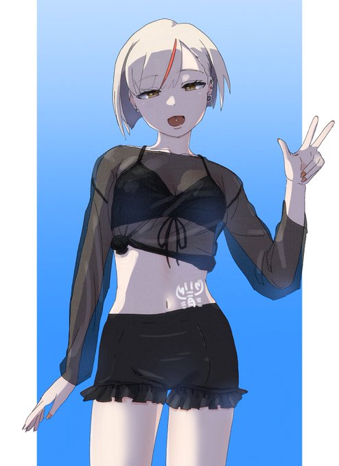 (昨日)暑かったから水着描いた 