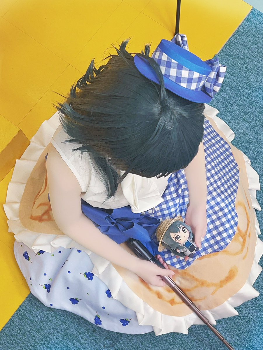 上から見たら丸いクレープで可愛かった🤤💙