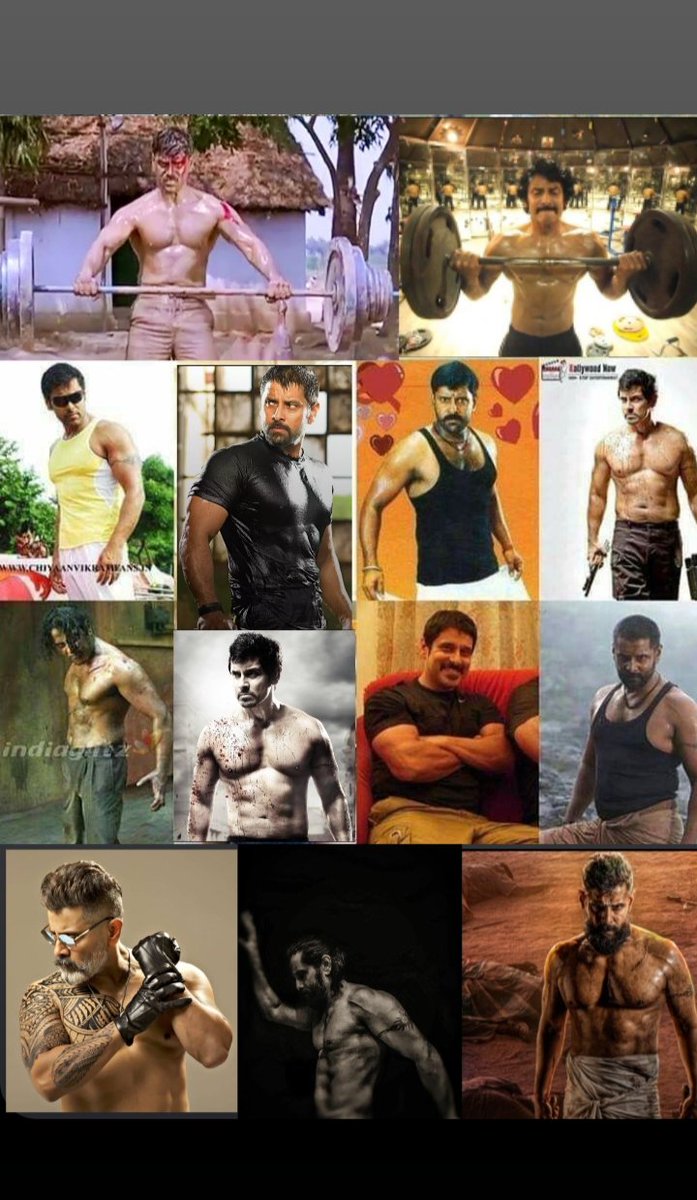சிலரமாறி இன்னைக்கு நேத்து six pack வச்சா ஆளு இல்ல,ஒரு ஒரு படத்துக்கும் கேரக்டருக்கு ஏத்தப்பல Six pack வச்சி,உடம்ப  வருத்தி, ஏத்தி, இறக்கி உடம்ப இரும்பாக்கி நடிக்கிறதுல <a href="/chiyaan/">Vikram</a> மிஞ்ச எவனாலும் முடியாது💪

The Frist six pack in Kollywood
The Kollywood Arnold
 #ChiyaanVikram👑🙇