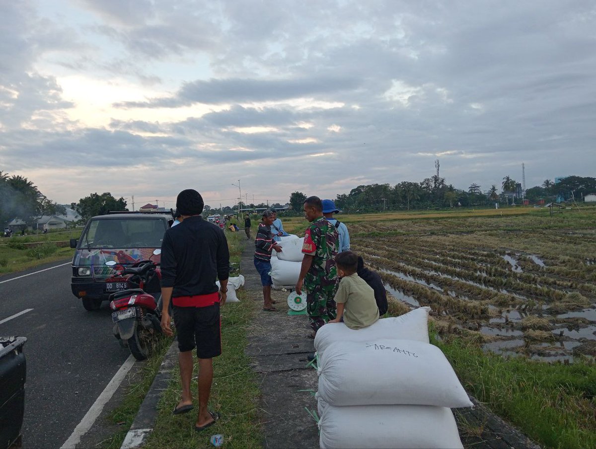 babinsa1422's tweet photo. kami hanya menjaga untuk meyakinkan terwujudkan ketahan pangan. bukan untuk mengambil alih, #ketahananpangan #babinsadanpetani #petani #gabah https://t.co/Dq887UL0Qp