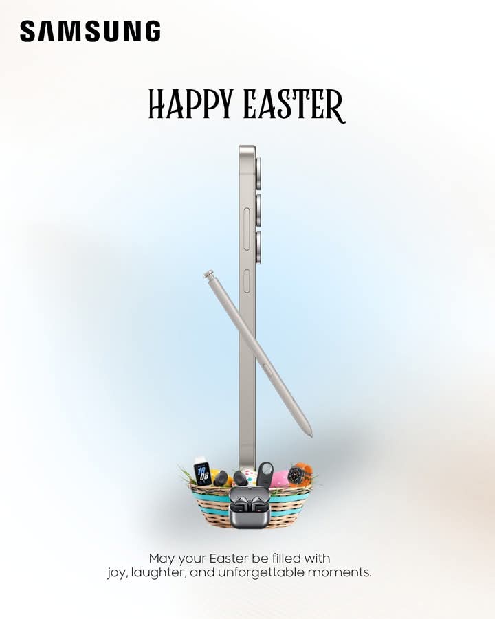 This Easter, experience the power of new beginnings. Capture every moment with clarity, connect with loved ones, and celebrate in your own unique way. 

Happy Easter from all of us at Samsung to <a href="/iMobilegram/">Wireless Store</a>

#SamsungNigeria #HappyEasterSunday
#withimobilegram