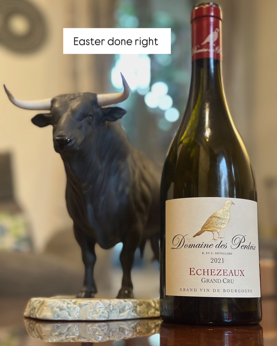 A young tasty Echezeaux Grand Cru from Domaine Des Perdrix. The perfect Pinot Noir to go with Wagyu.. Happy Easter