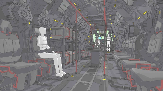 My works!!!   小型宇宙船内観も破綻無くデザインNetflixシリーズ「ムーンライズ」独占配信中#ムーンライズ#MOONRISE#WITSTUDIO#Netflix 