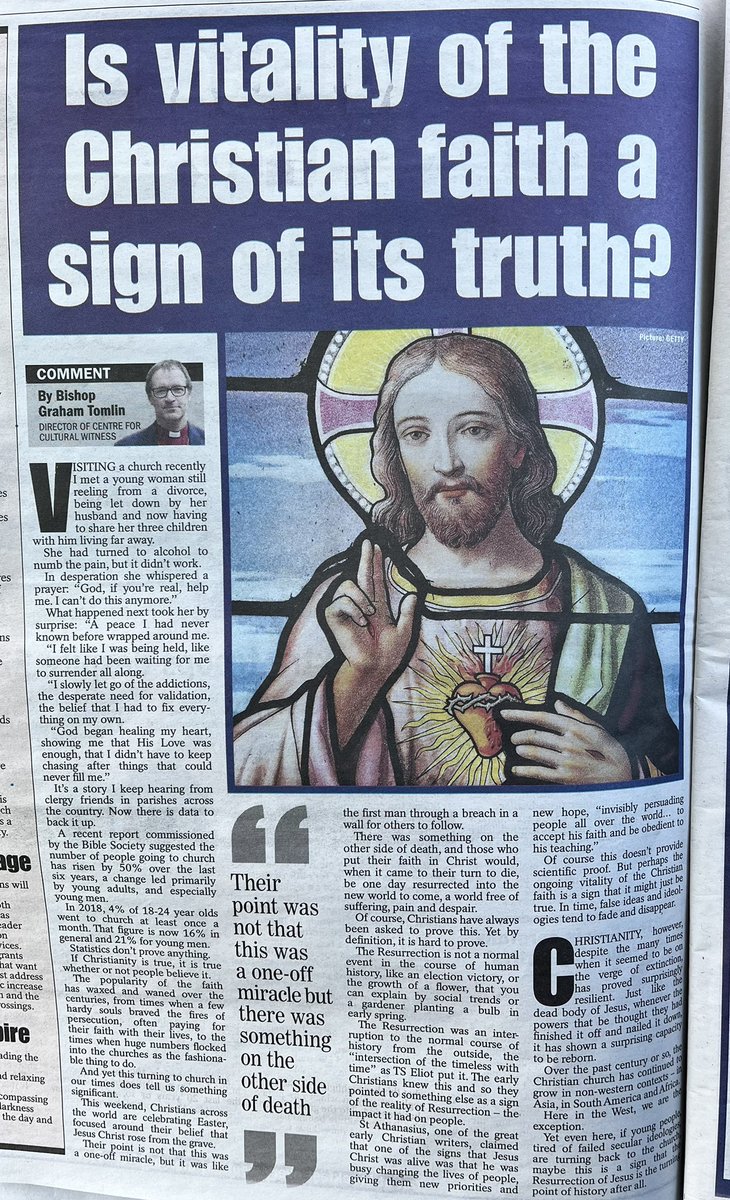 Graham Tomlin (@gtomlin) on Twitter photo It's not often you get to mention St Athanasius and TS Eliot in the Sunday Express. It's not often you get to mention St Athanasius and TS Eliot in the Sunday Express.