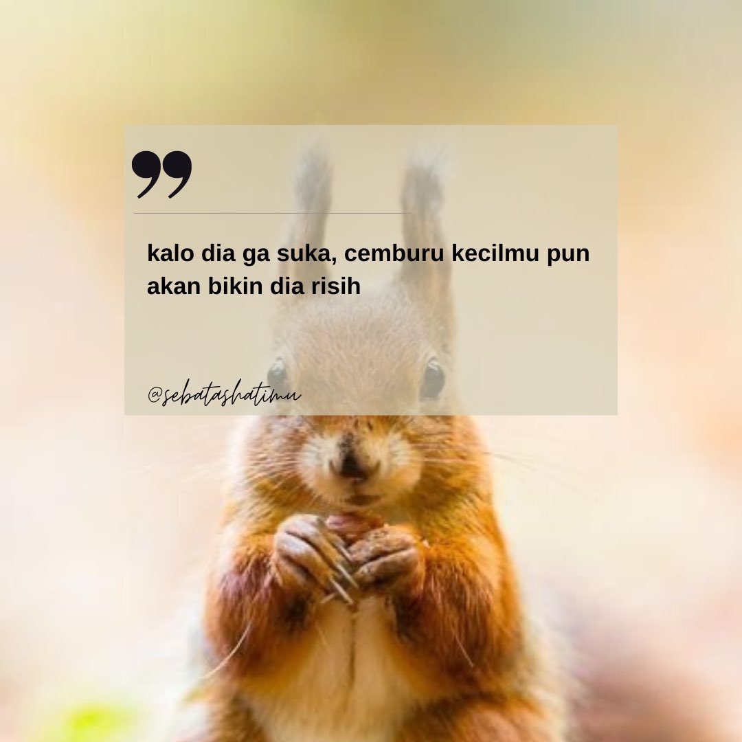 kalo dia ga suka, cemburu kecilmu pun akan bikin dia risih