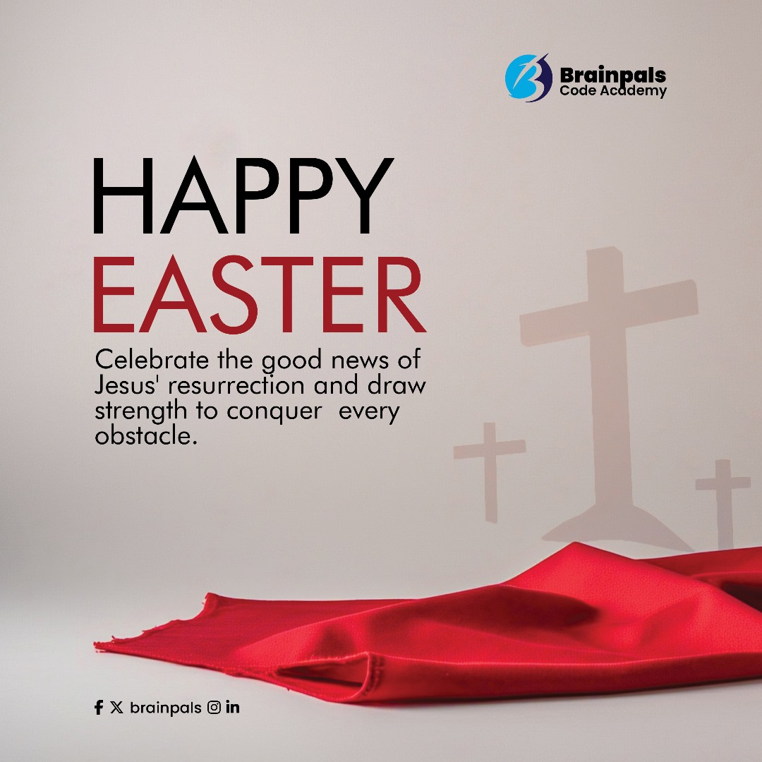 brainpalscode's tweet image. He is Risen!
This Easter, may the joy of Christ’s resurrection fill your heart with hope, peace, and renewed purpose.
Wishing you and your loved ones a blessed and joyful Easter!
#HappyEaster #HeIsRisen #EasterJoy