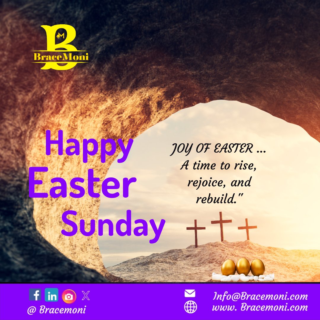 BraceMoni's tweet photo. The joy of Easter is in knowing that hope always rises.

Today, choose to believe again.
In your dreams. In your goals. In your growth.

He is risen and so can you.

#BraceMoni #JoyOfEaster #HeIsRisen #NewBeginnings #FaithDrivenFinance https://t.co/oLIFn7Stms