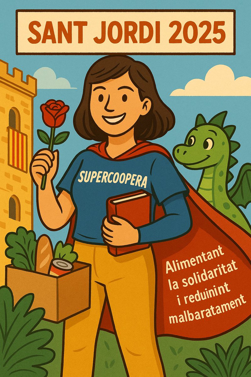 Aquest Sant Jordi, una rosa pot canviar molt més que un dia.
A Supercoopera sortim al carrer amb roses, llibres i cor. Ens trobaràs a la Rambla entre carrer de Riego i Gurrea.