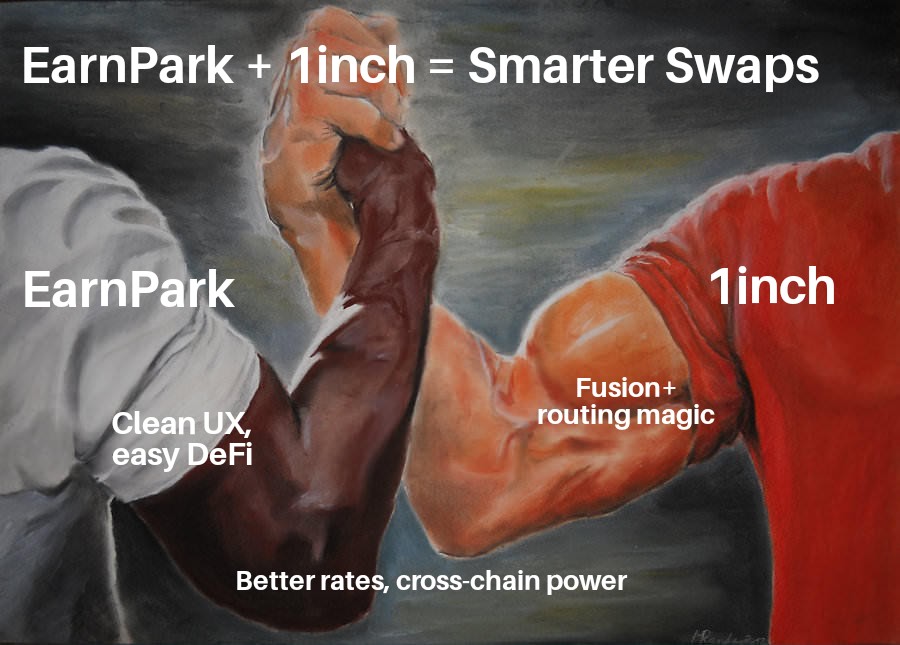ImKakashi106's tweet photo. We just leveled up.
Fusion+ by @1inch is now powering swaps on @_Earnpark!
Smarter routing, better rates, and it all happens behind the scenes—like financial magic, but nerdier.
Same interface. Way more muscle.

Check it out: https://t.co/P5KL8TMhnk

#1inchWallet https://t.co/zAILACpIcg