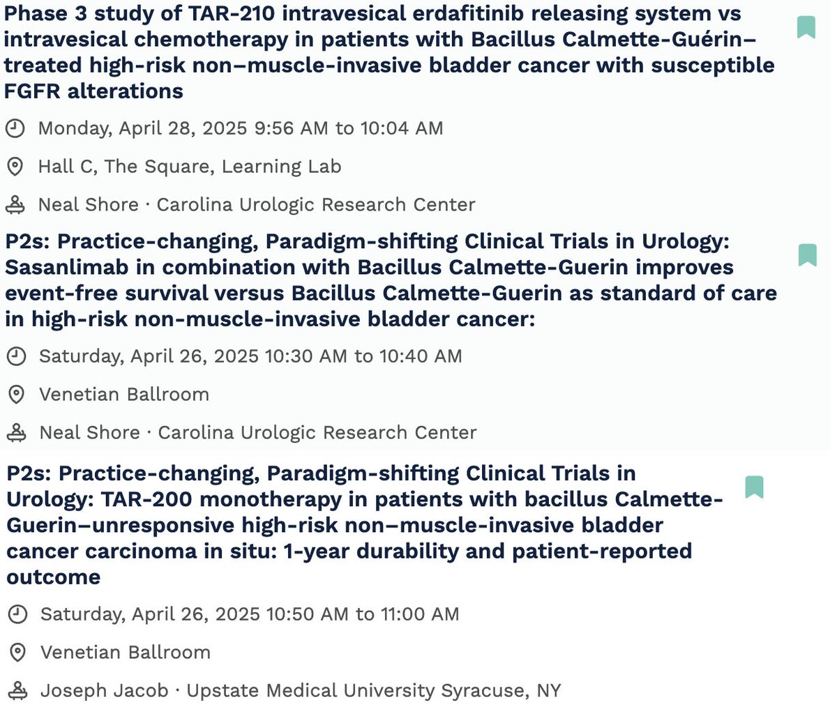 DrFelixGuerrero's tweet photo. 🔜#AUA25 @AmerUrological in Las Vegas next week!
🗣️I’m presenting 3 abstracts, including Plenary Session
📝Also co-author of other relevant presentations
‼️Much more exciting data coming for #bladdercancer
 @siadaneshmand @AndreaNecchi @evanguelosx @tompowles1 @joanfundi @MattGalsky @Albert0Briganti @JBrinkmann_Onc