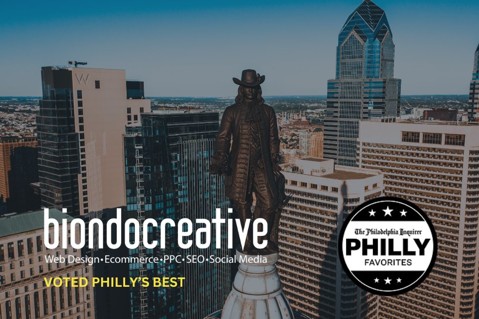 BiondoCreative's tweet photo. Biondo Creative is thrilled to win gold and be named Favorite Web Design Company in the 2025 Philly Favorites Contest by readers of The Philadelphia Inquirer!
Read more:
https://t.co/OfLoBSOHzh
#PhillyFavorites #WebDesign #CreativeMatters #Gold #BiondoCreative https://t.co/GwR1tVLIXM