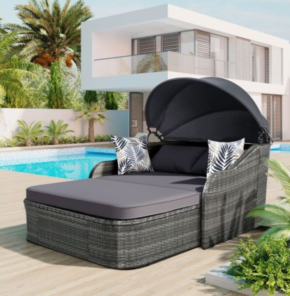 haven51737's tweet image. Soak in the sun poolside ☀️ This rattan daybed with an adjustable canopy is your new favorite spot to unwind in comfort.
Explore the vibe → outdoordecorhaven.com
#PoolsideStyle #OutdoorLuxury #BackyardBliss