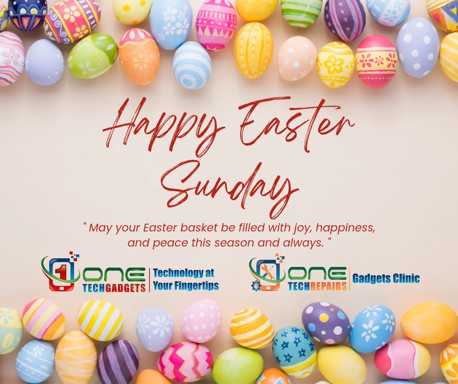 OneTechGadgets's tweet image. Happy Easter 🐰 🐣 to our wonderful customers!
May your day be filled with calm, connection, and a touch of magic.

#HappyEaster #EasterSunday