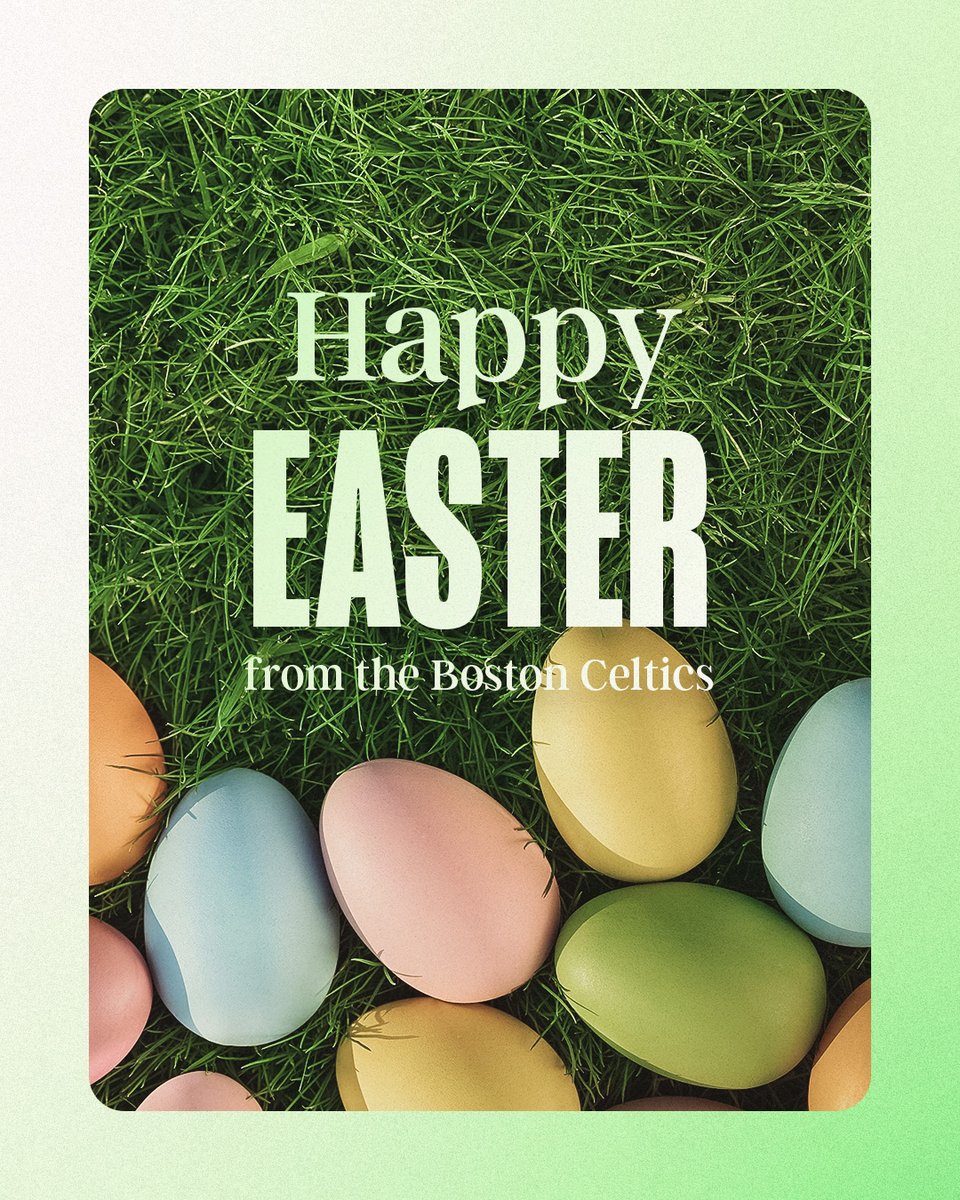 celtics's tweet photo. Happy Easter 🐰☘️ https://t.co/9Xlmxq7KZt