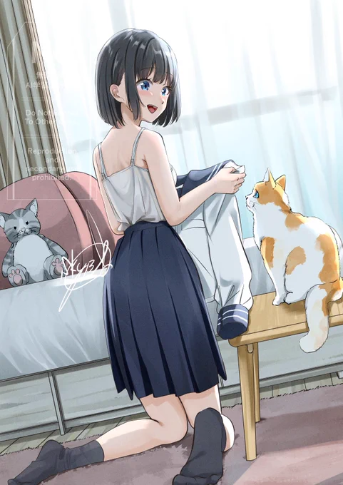 今日から新しい制服!#君と猫の日常 
