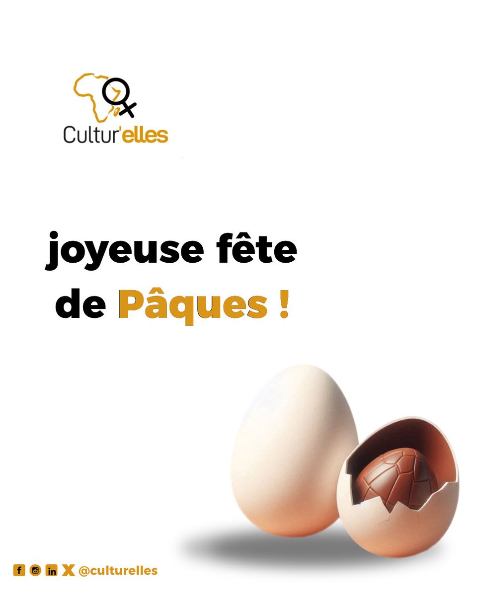 Joyeuse fête de Pâques à toute la communauté chrétienne ! 🐣 

Que cette fête soit remplie de paix, de partage et d’espoir. ✨  

L’équipe de Culturelles vous souhaite une belle célébration.

#Culturelles #Pâques